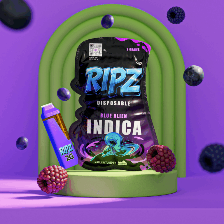 Ripz Blue Alien disposable vape — 2g