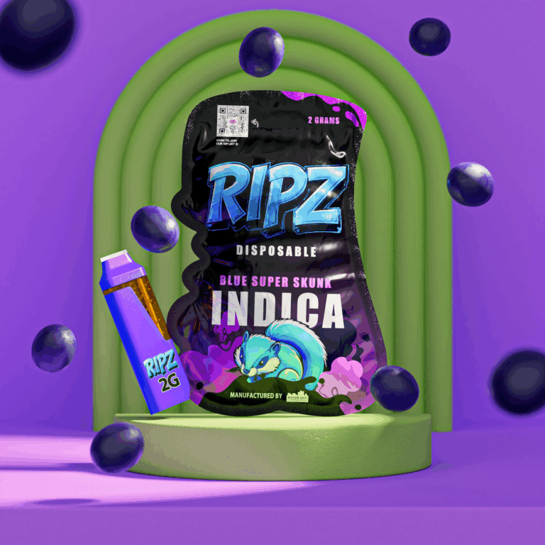 Ripz Blue Super Skunk disposable vape — 2g