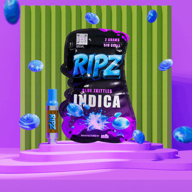Ripz Blue Zkittles 510 vape cartridge — 2g