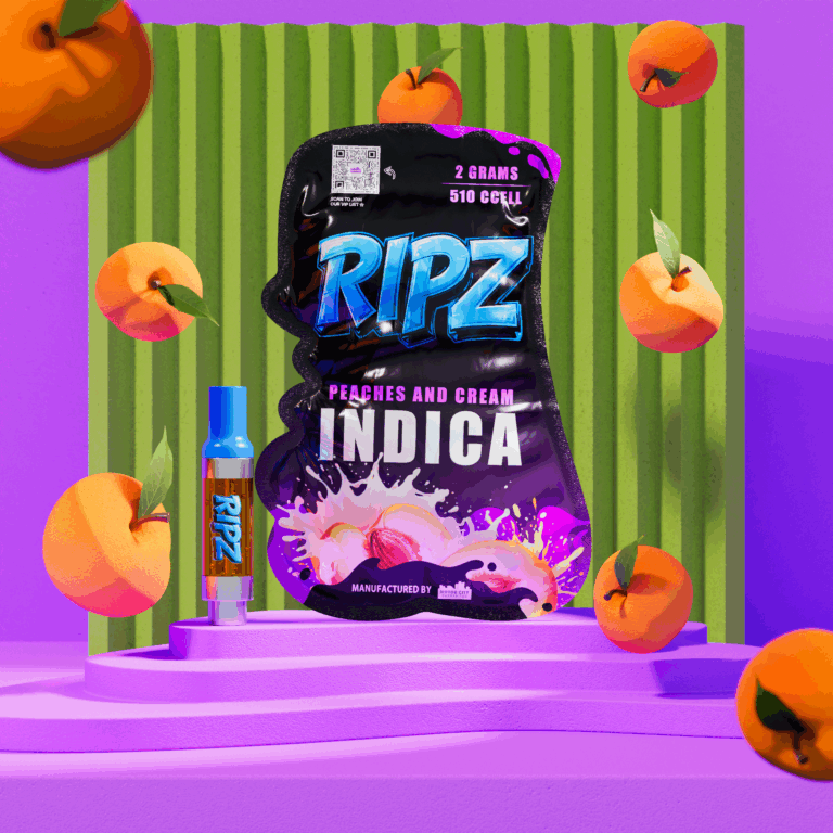 Ripz Peaches & Creams 510 vape cartridge — 2g