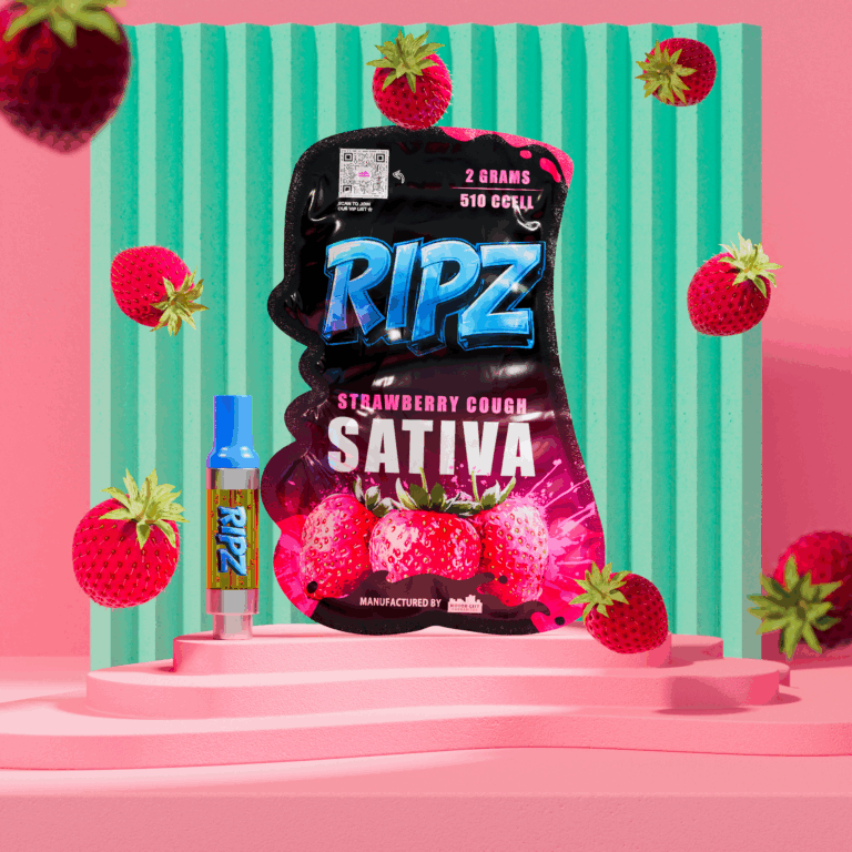 Ripz Strawberry Cough 510 vape cartridge — 2g