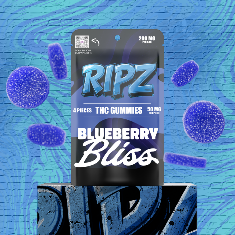 Ripz Blueberry Bliss cannabis gummies — 50mg