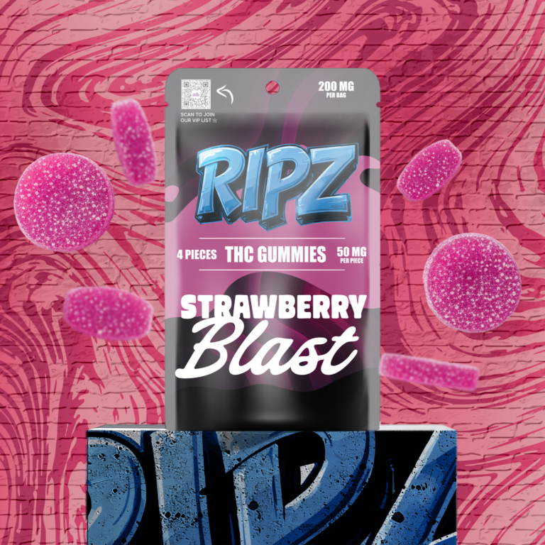Ripz Strawberry Blast cannabis gummies — 50mg